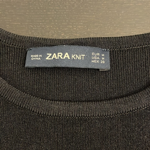 Zara Black Side Cut Out Bodycon Mini Dress - Picture 9 of 12